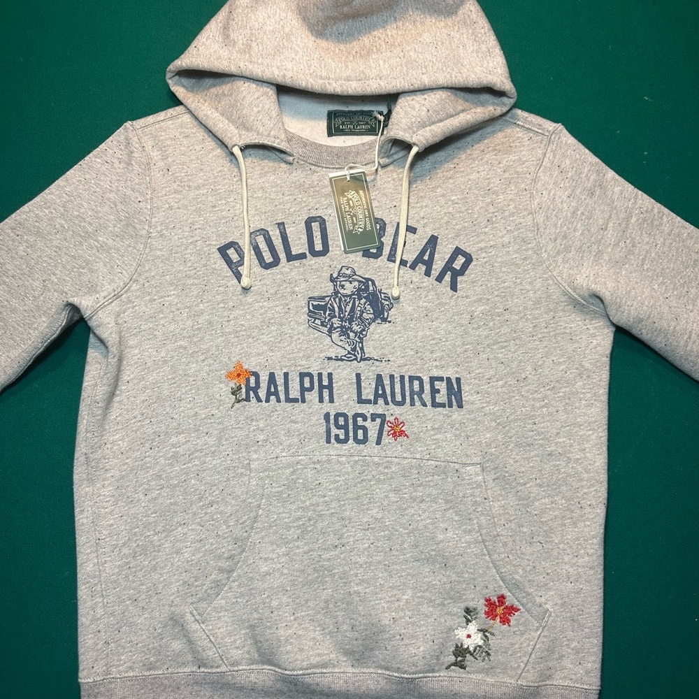 Polo Ralph Lauren Gray Hoodie with Embroidery